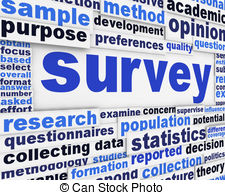 a clipart image of words related to the idea of a survey.