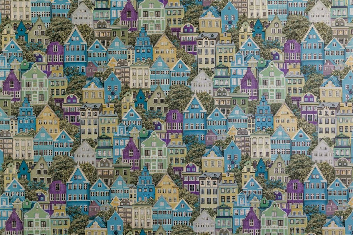 tiny houses in a pattern